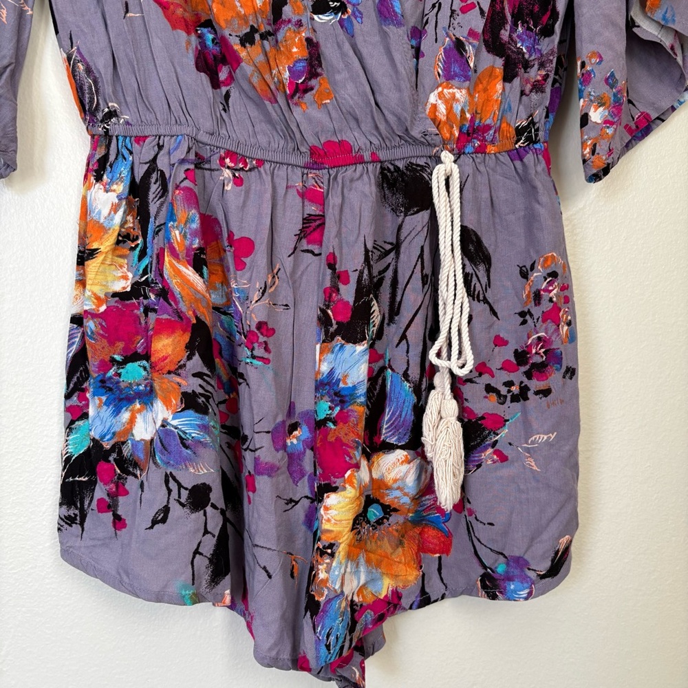 Umgee Floral Multicolor Romper Size Small - Picture 6 of 11